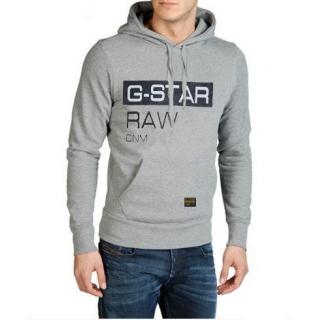 Sweat à Capuche G-Star Gris Homme Pas Cher
